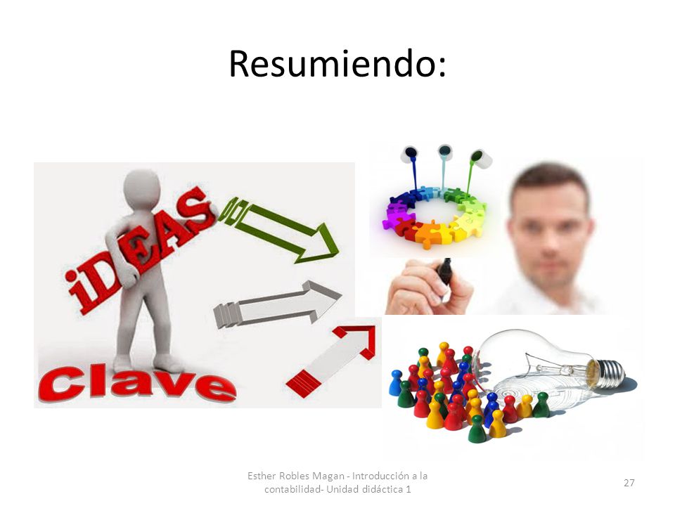 Resumiendo: Esther Robles Magan - Introducción a la contabilidad- Unidad didáctica 1