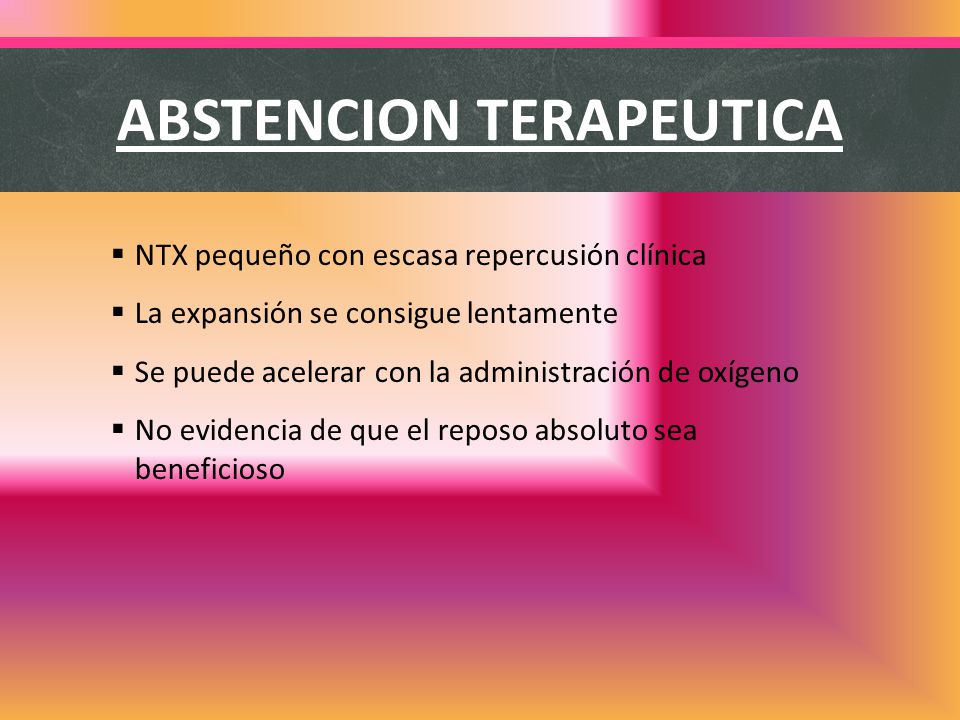 ABSTENCION TERAPEUTICA