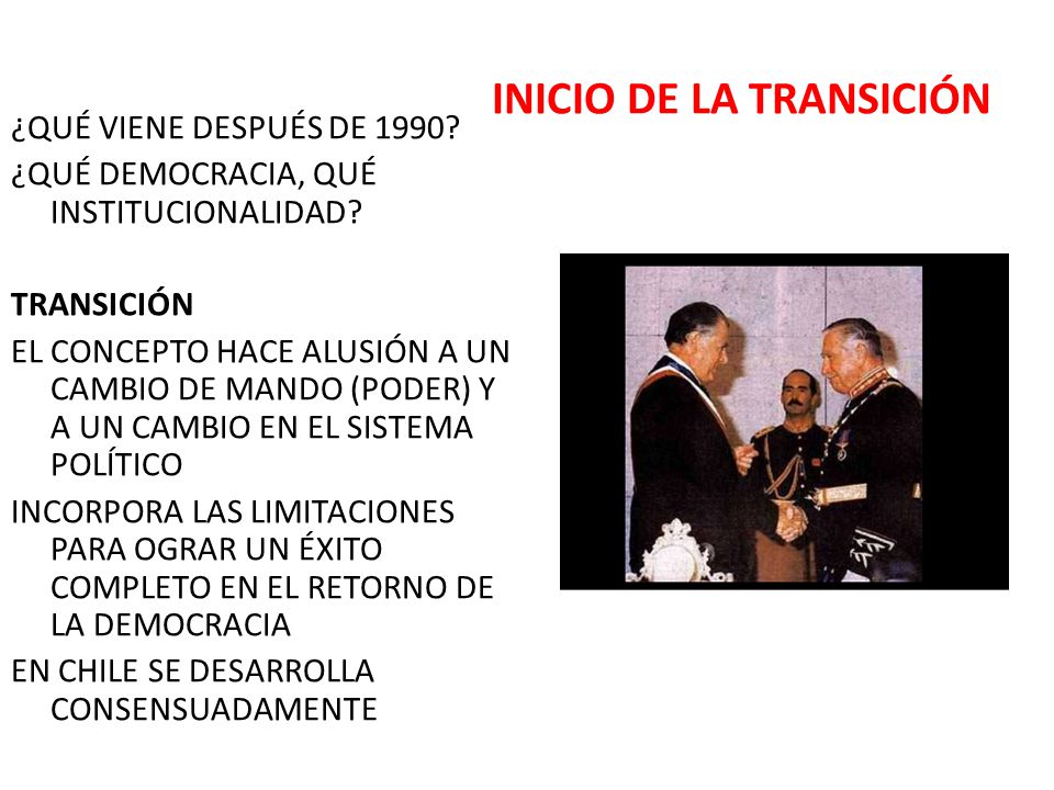 INICIO DE LA TRANSICIÓN