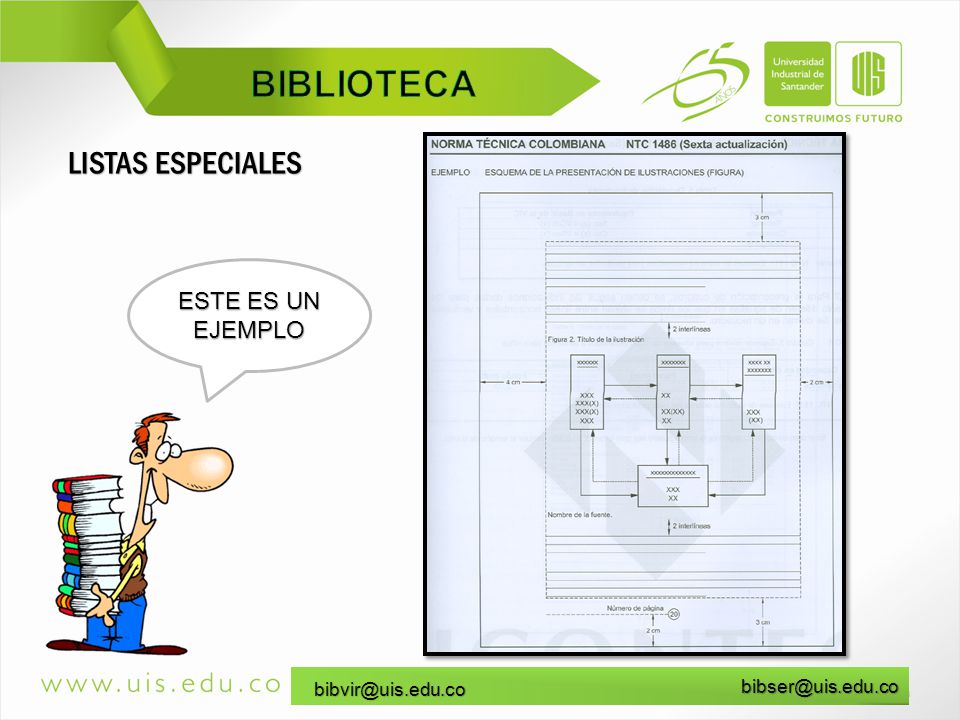 BIBLIOTECA LISTAS ESPECIALES ESTE ES UN EJEMPLO