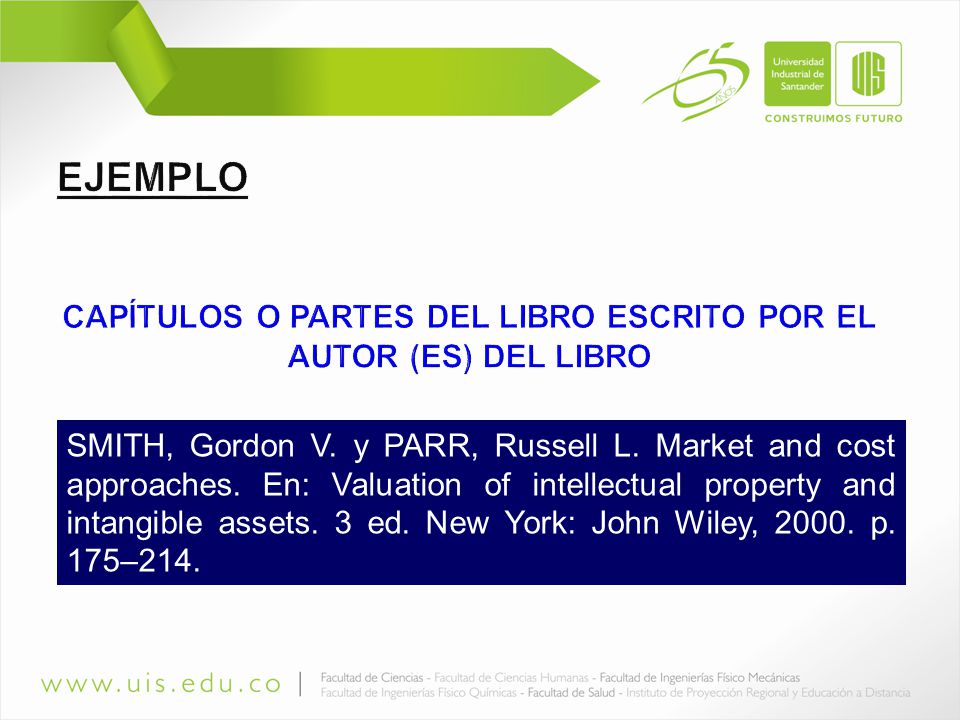 CAPÍTULOS O PARTES DEL LIBRO ESCRITO POR EL AUTOR (ES) DEL LIBRO