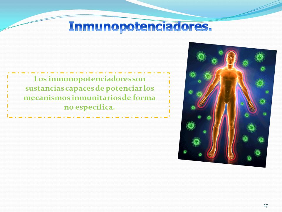 Inmunopotenciadores. Los inmunopotenciadores son sustancias capaces de potenciar los mecanismos inmunitarios de forma.