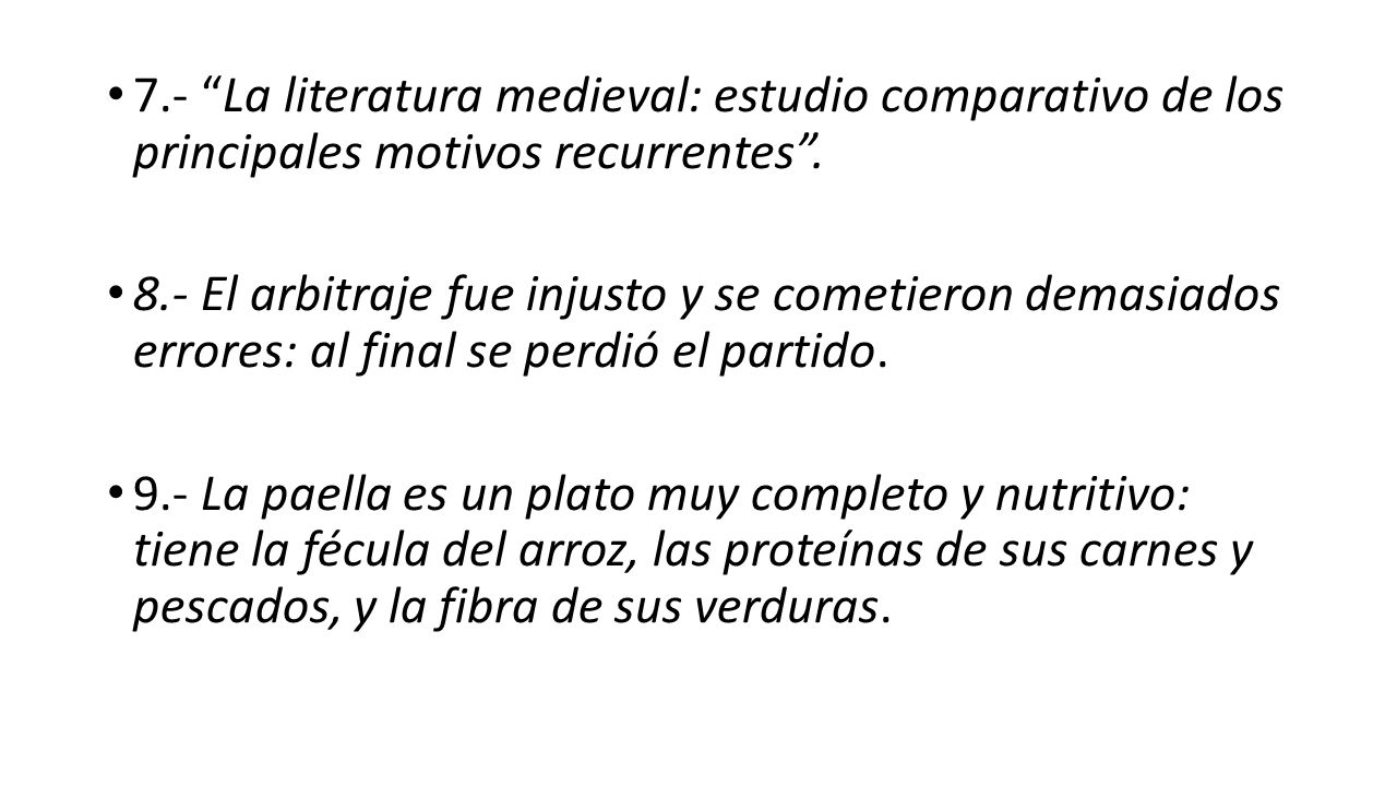 7.- La literatura medieval: estudio comparativo de los principales motivos recurrentes .