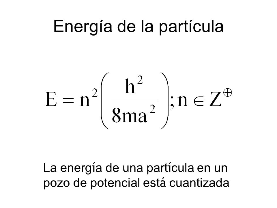 Energía de la partícula