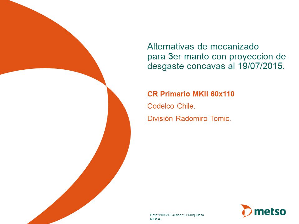 Alternativas de mecanizado para 3er manto con proyeccion de desgaste concavas al 19/07/2015.