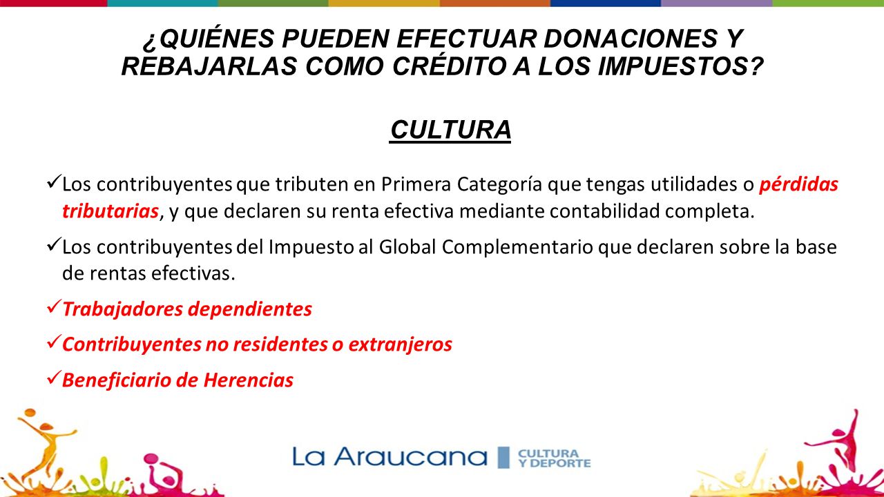 ¿QUIÉNES PUEDEN EFECTUAR DONACIONES Y REBAJARLAS COMO CRÉDITO A LOS IMPUESTOS