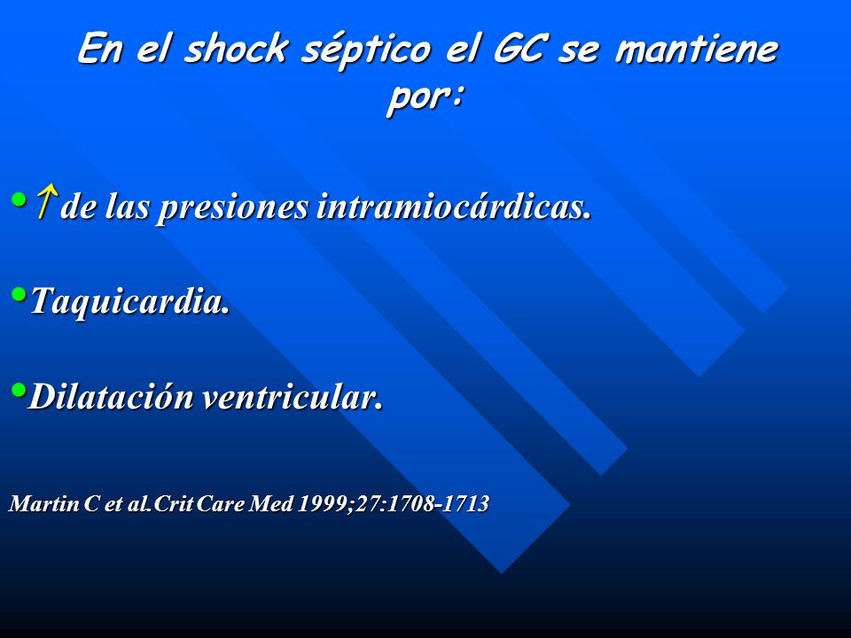 En el shock séptico el GC se mantiene por: