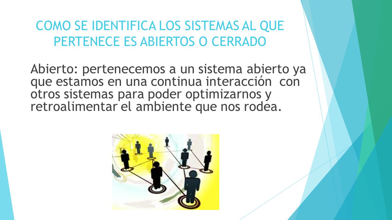 COMO SE IDENTIFICA LOS SISTEMAS AL QUE PERTENECE ES ABIERTOS O CERRADO