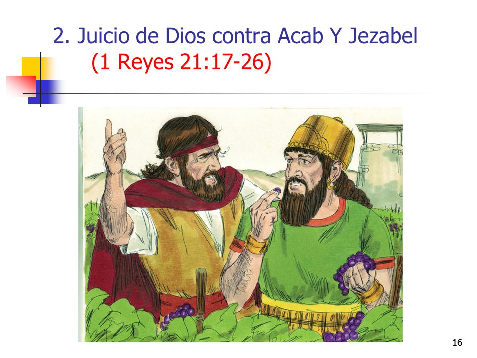 2. Juicio de Dios contra Acab Y Jezabel (1 Reyes 21:17-26)