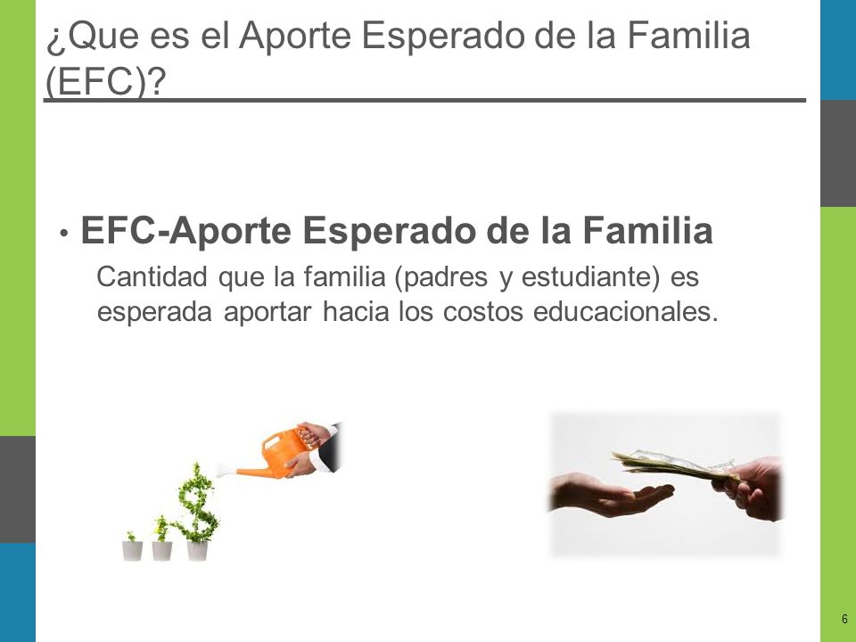 ¿Que es el Aporte Esperado de la Familia (EFC)