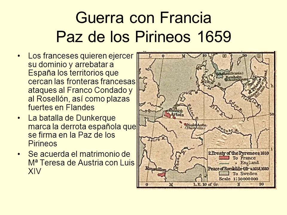Guerra con Francia Paz de los Pirineos 1659