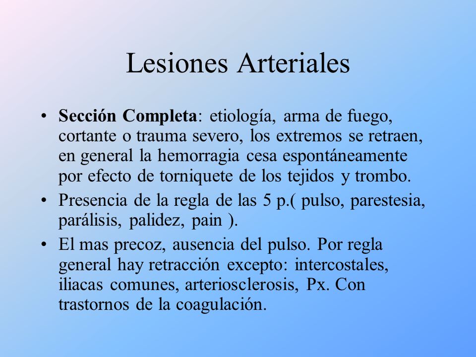 Lesiones Arteriales