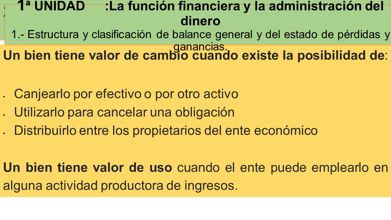 2ª UNIDAD : Definición de Cuentas de activo, pasivos, patrimonio, ingresos y gastos.