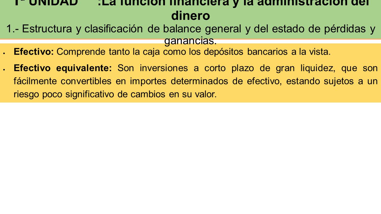 2ª UNIDAD : Definición de Cuentas de activo, pasivos, patrimonio, ingresos y gastos.