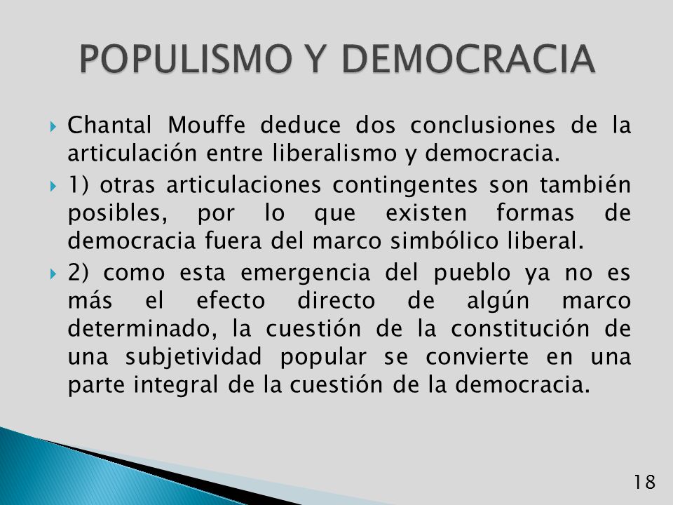 POPULISMO Y DEMOCRACIA