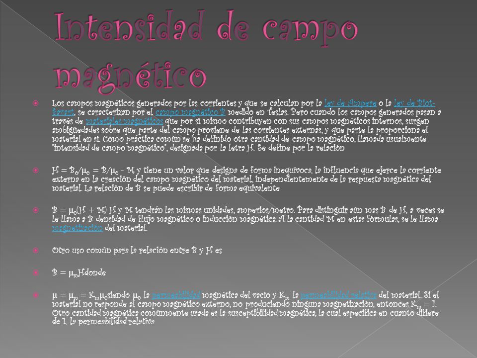 Intensidad de campo magnético
