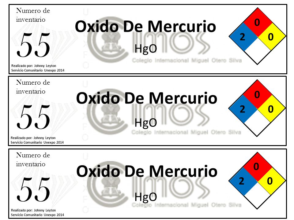 Oxido De Mercurio Oxido De Mercurio Oxido De Mercurio HgO HgO HgO 2 2