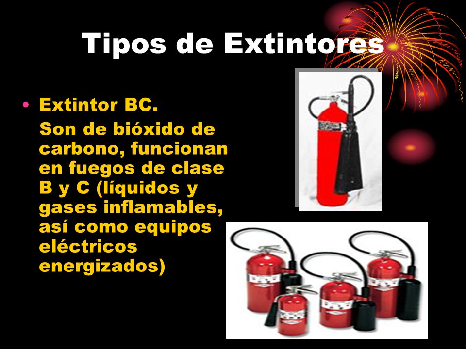 Tipos de Extintores Extintor BC.