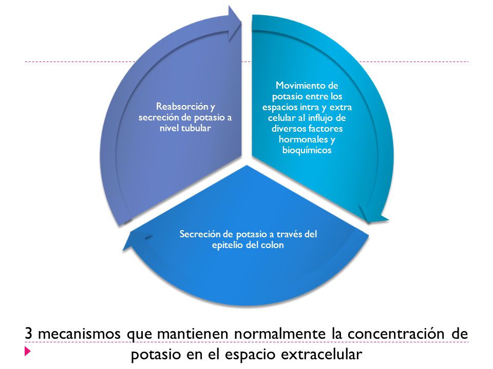 Movimiento de potasio entre los espacios intra y extra celular al influjo de diversos factores hormonales y bioquímicos