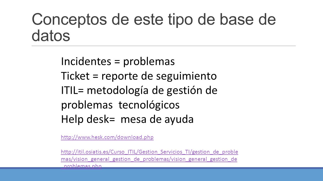 Conceptos de este tipo de base de datos