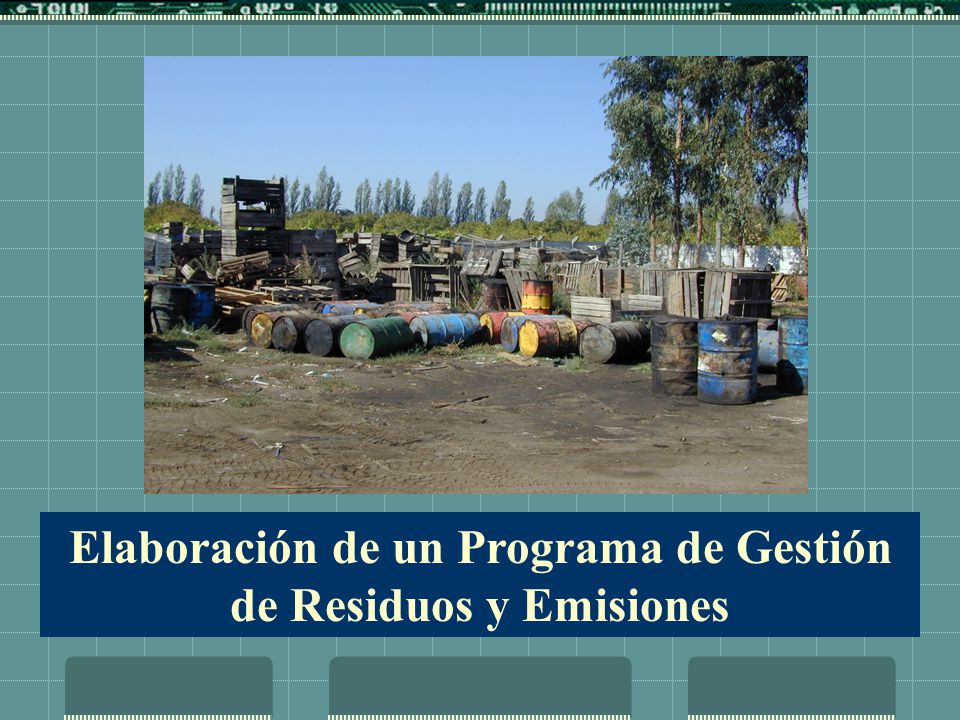 Elaboración de un Programa de Gestión de Residuos y Emisiones