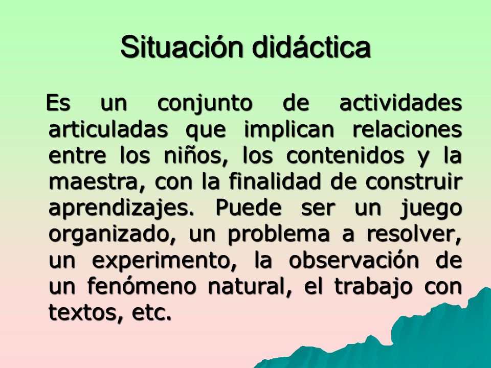 Situación didáctica