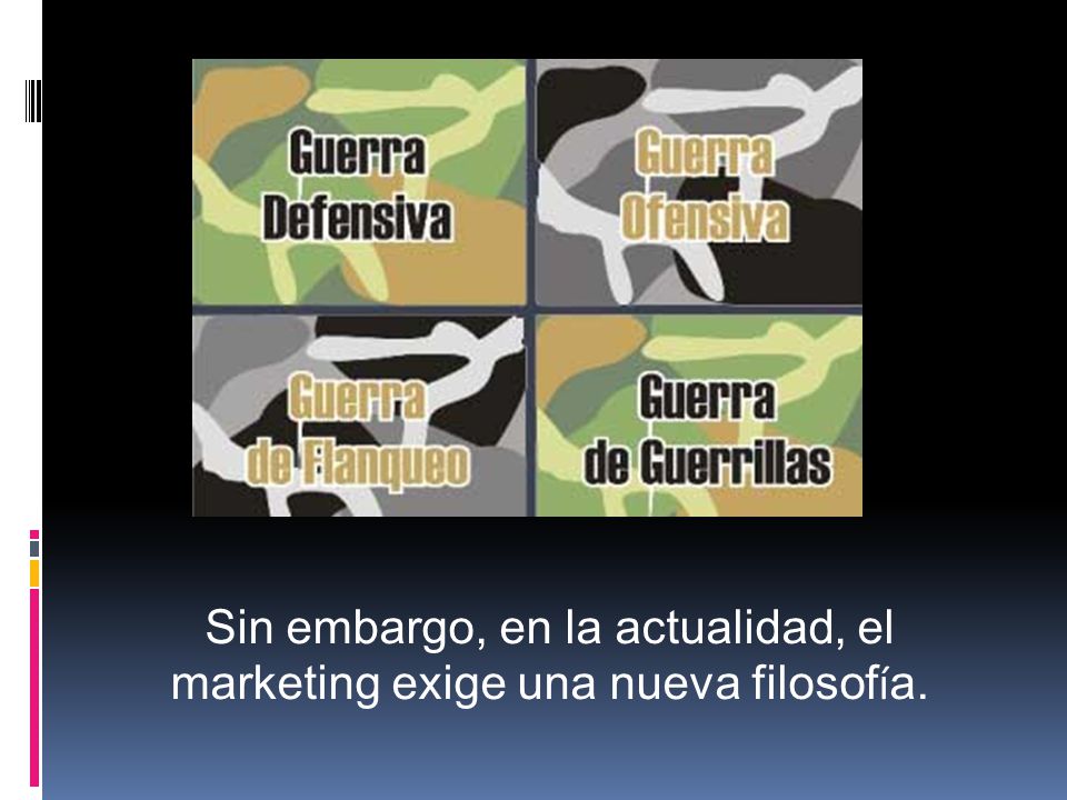 Sin embargo, en la actualidad, el marketing exige una nueva filosofía.