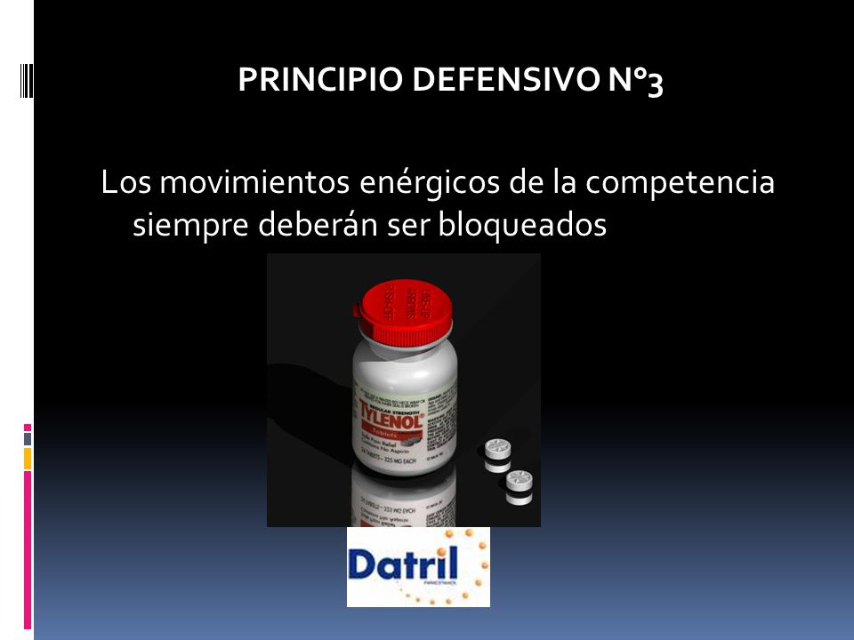 PRINCIPIO DEFENSIVO N°3 Los movimientos enérgicos de la competencia siempre deberán ser bloqueados