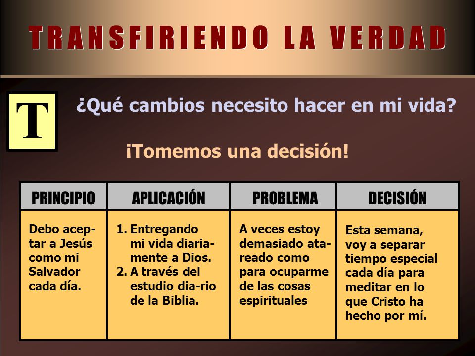 T R A N S F I R I E N D O L A V E R D A D