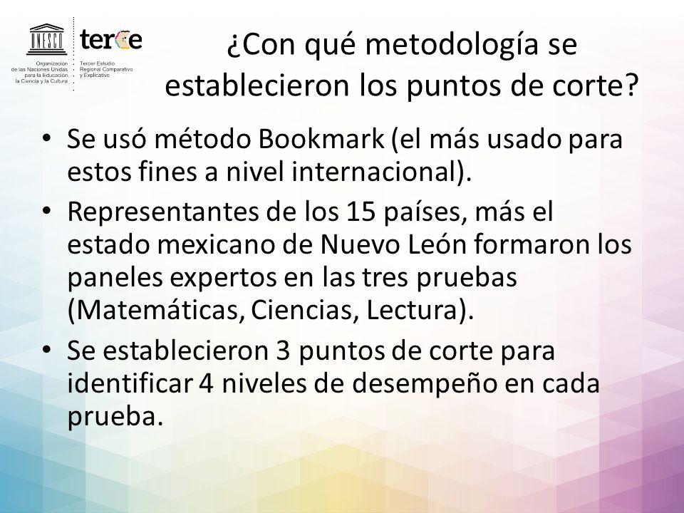 ¿Con qué metodología se establecieron los puntos de corte