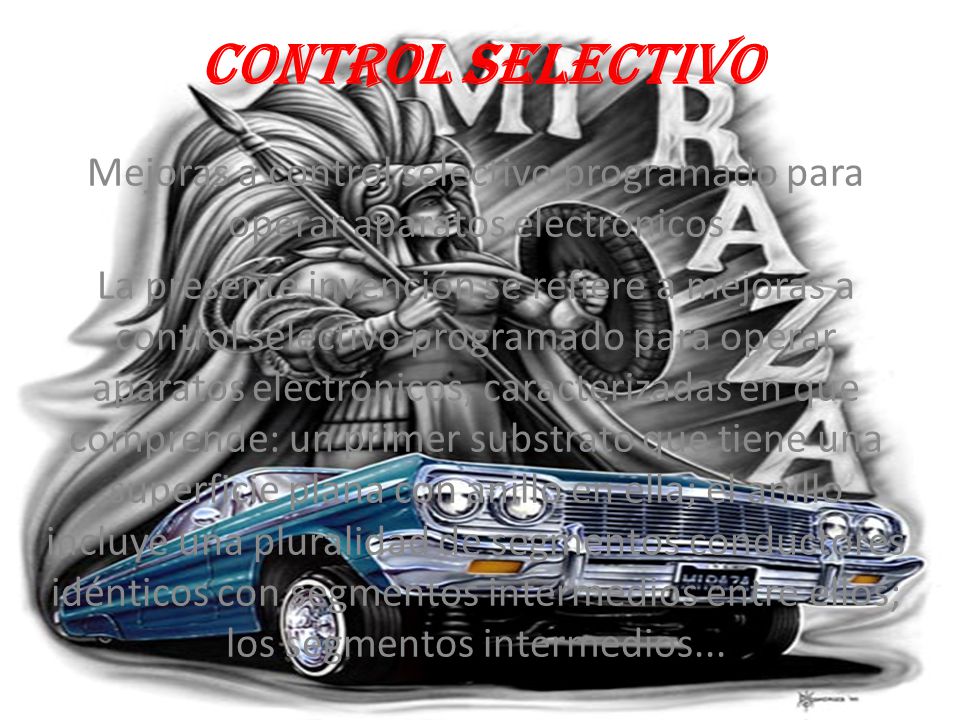 Control selectivo Mejoras a control selectivo programado para operar aparatos electrónicos.