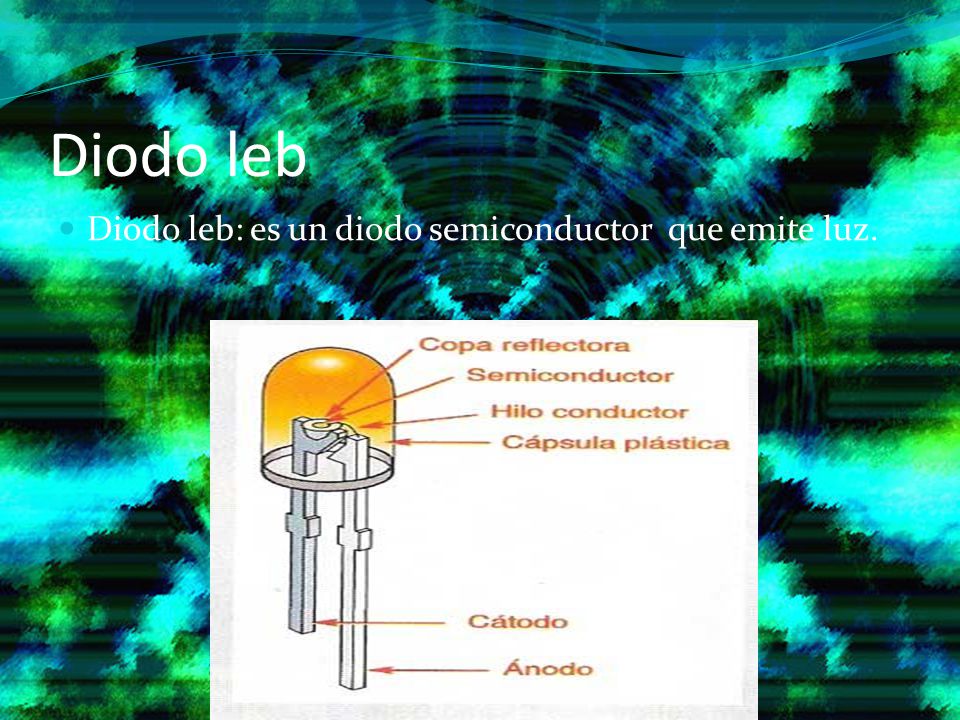 Diodo leb Diodo leb: es un diodo semiconductor que emite luz.