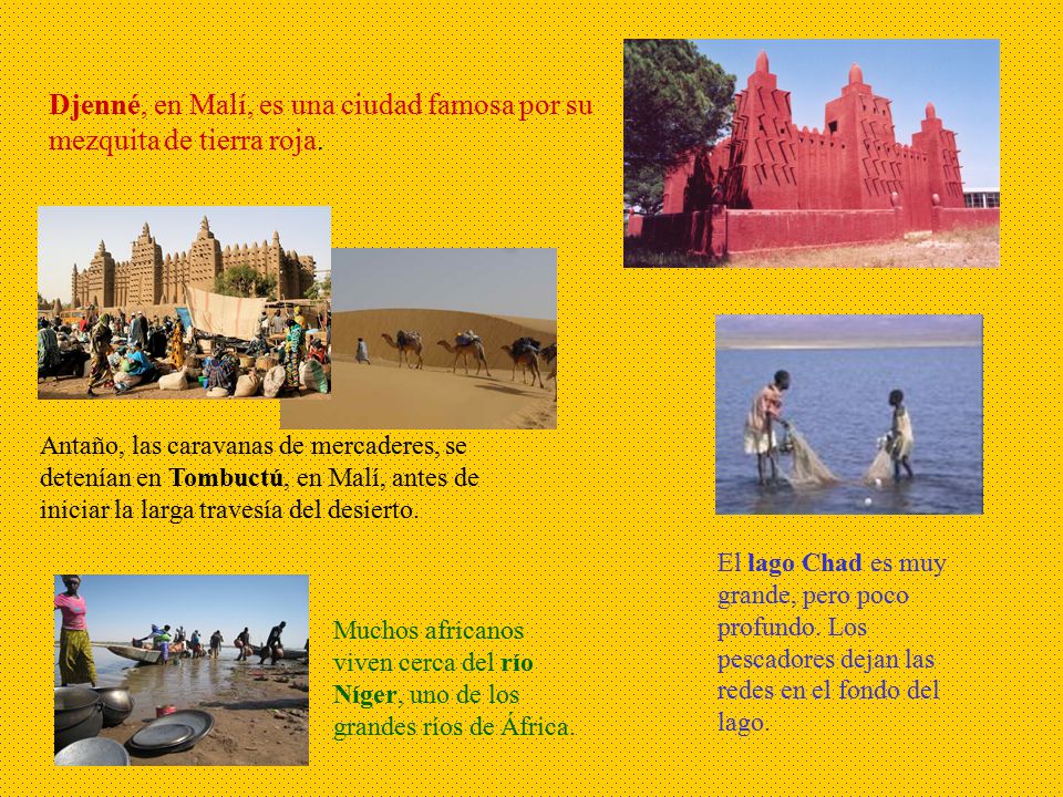Djenné, en Malí, es una ciudad famosa por su mezquita de tierra roja.