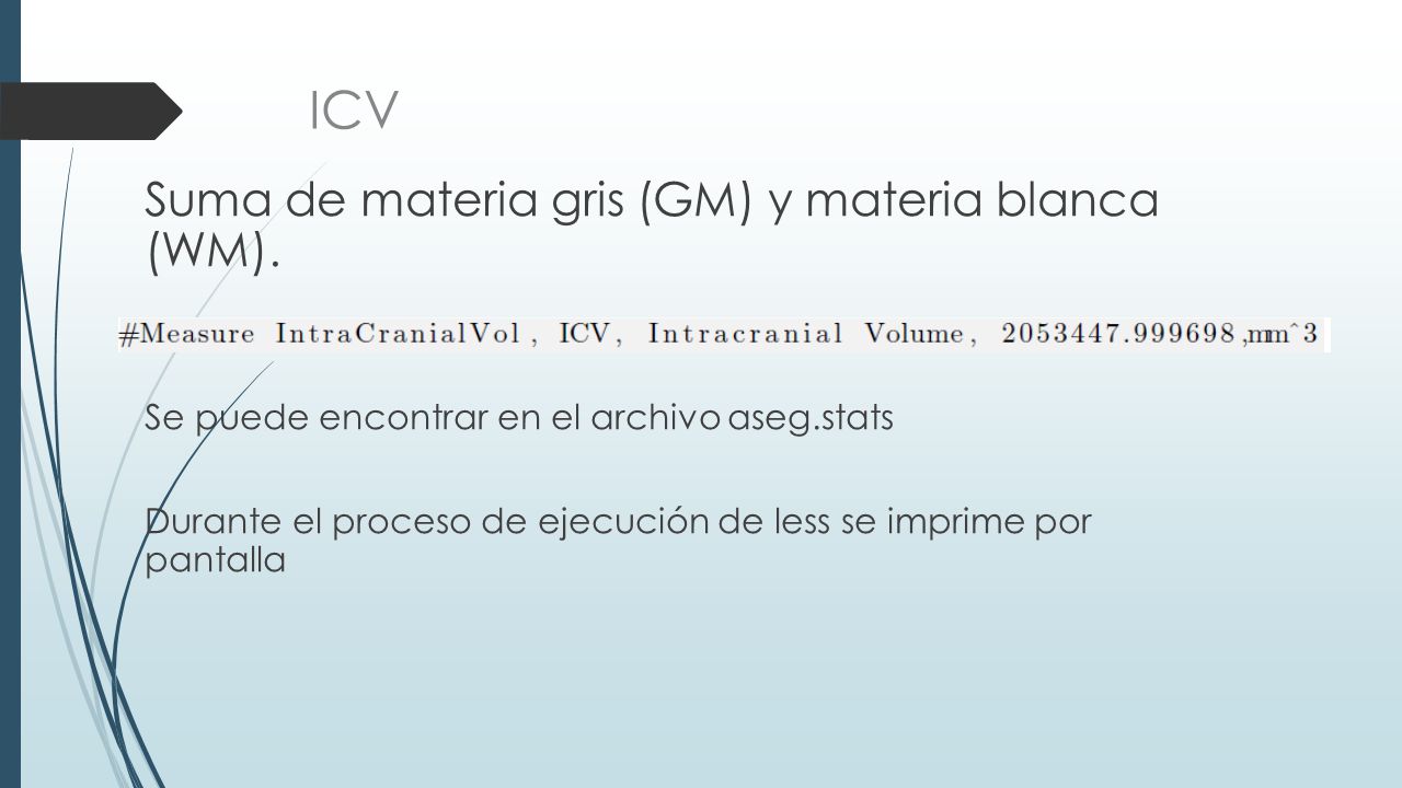 ICV Suma de materia gris (GM) y materia blanca (WM).