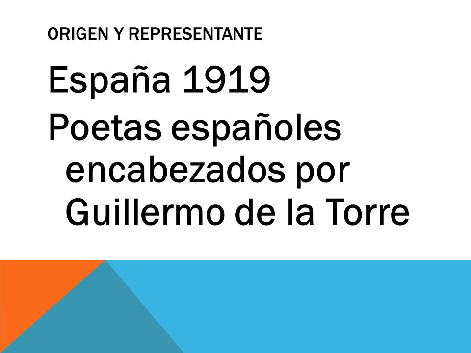 ORIGEN Y REPRESENTANTE