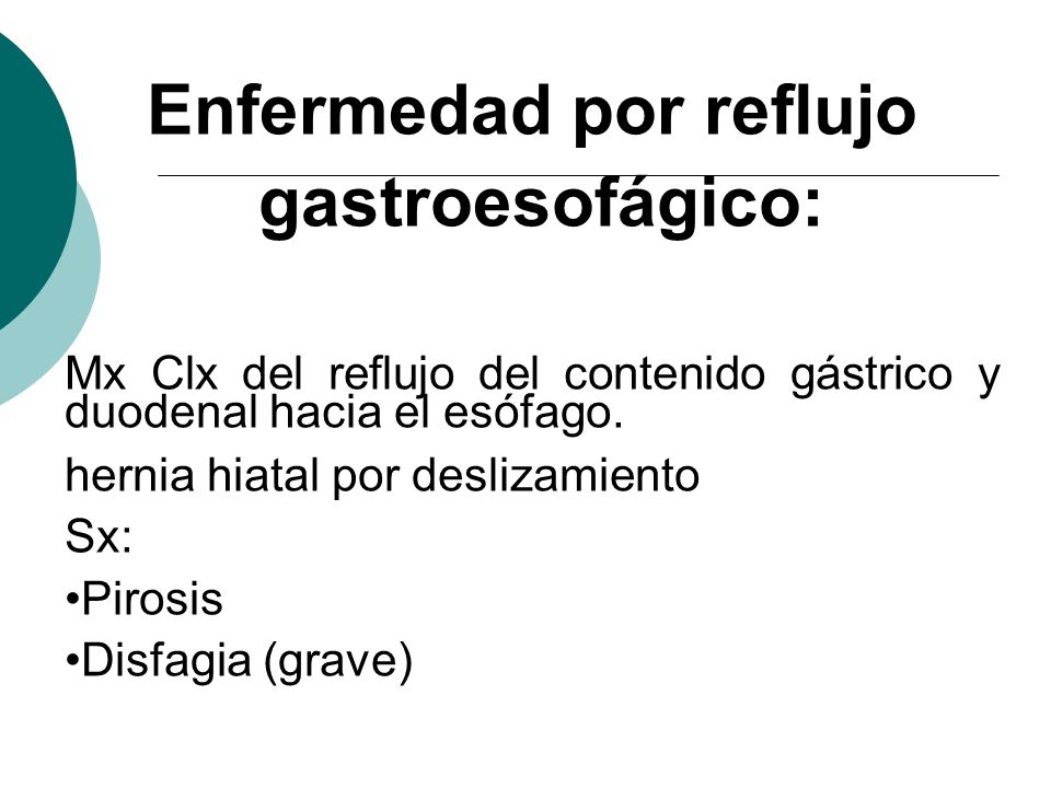 Enfermedad por reflujo
