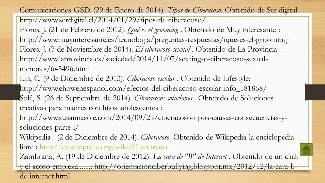 Comunicaciones GSD. (29 de Enero de 2014). Tipos de Ciberacoso
