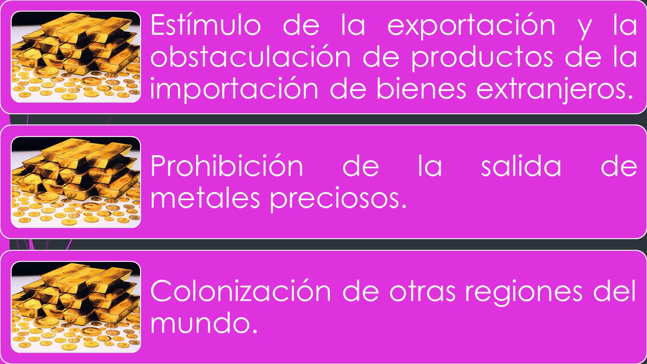 Estímulo de la exportación y la obstaculación de productos de la importación de bienes extranjeros.