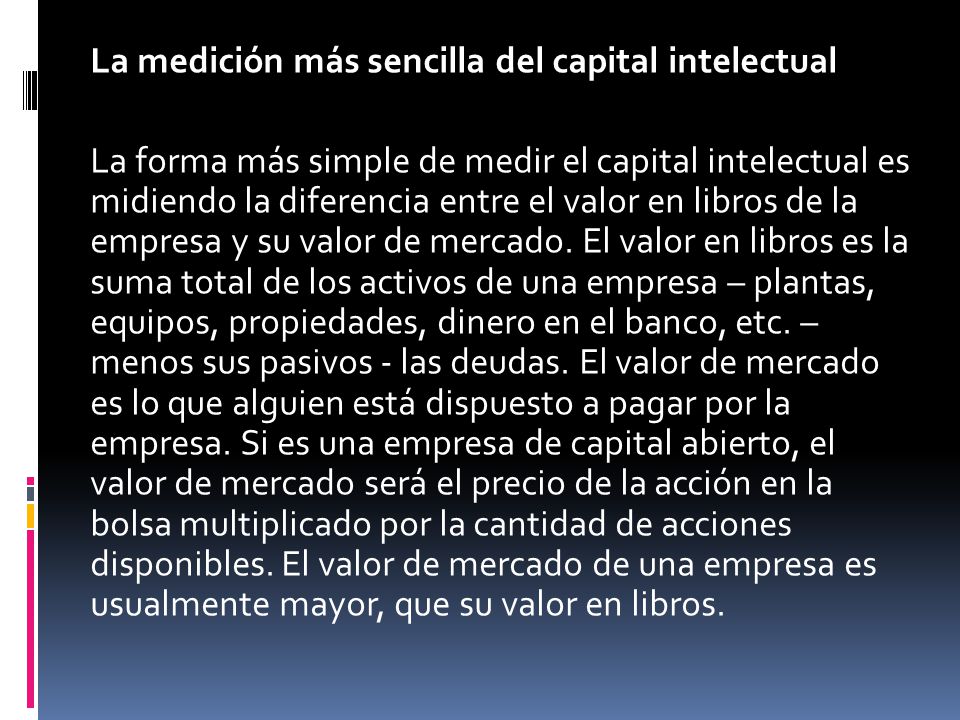 La medición más sencilla del capital intelectual