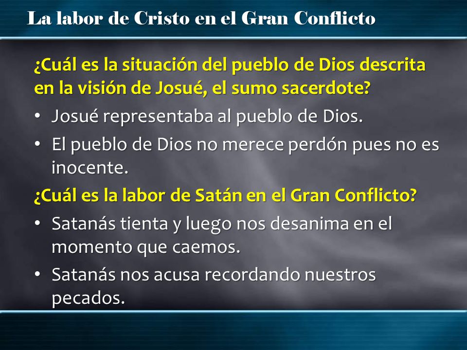¿Cuál es la situación del pueblo de Dios descrita en la visión de Josué, el sumo sacerdote