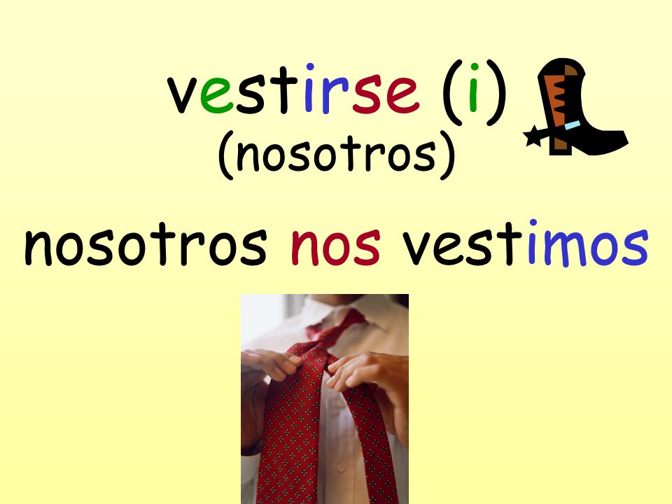 vestirse (i) (nosotros) nosotros nos vestimos index