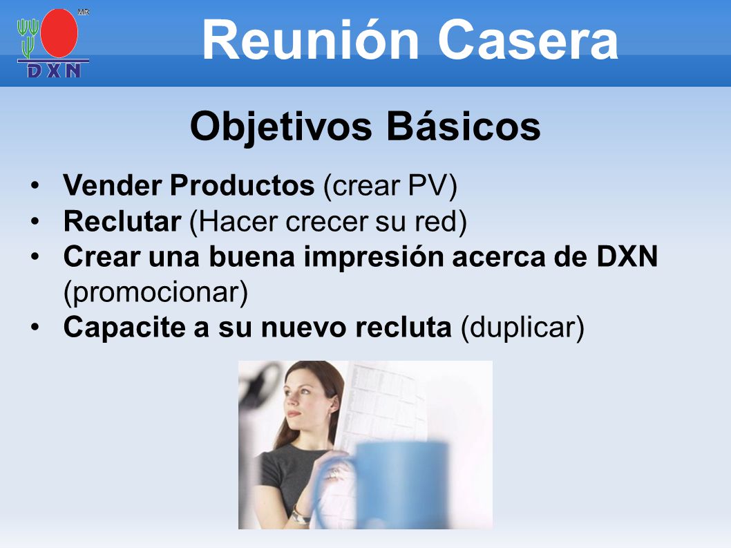 Reunión Casera Objetivos Básicos Vender Productos (crear PV)