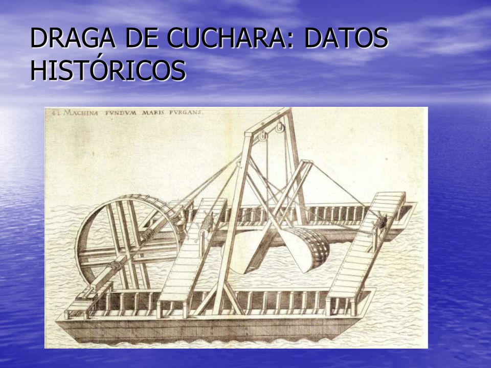 DRAGA DE CUCHARA: DATOS HISTÓRICOS