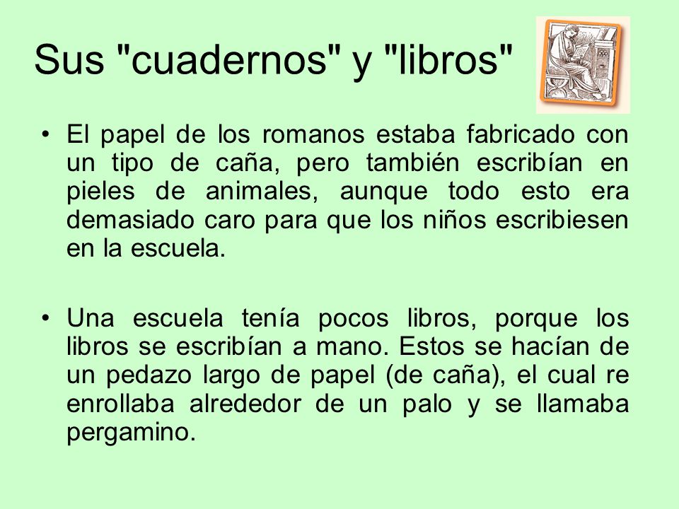 Sus cuadernos y libros