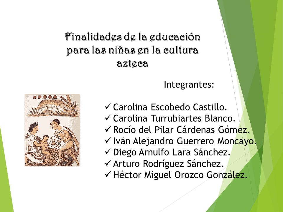 Finalidades de la educación para las niñas en la cultura azteca
