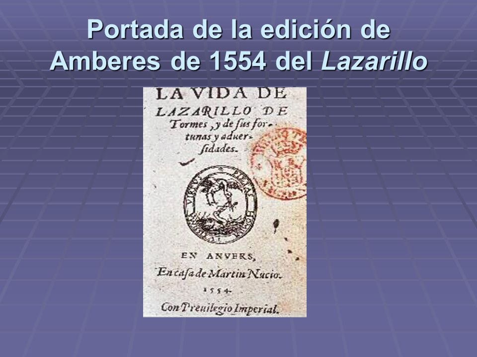 Portada de la edición de Amberes de 1554 del Lazarillo