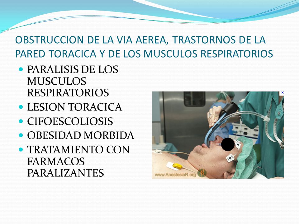 OBSTRUCCION DE LA VIA AEREA, TRASTORNOS DE LA PARED TORACICA Y DE LOS MUSCULOS RESPIRATORIOS