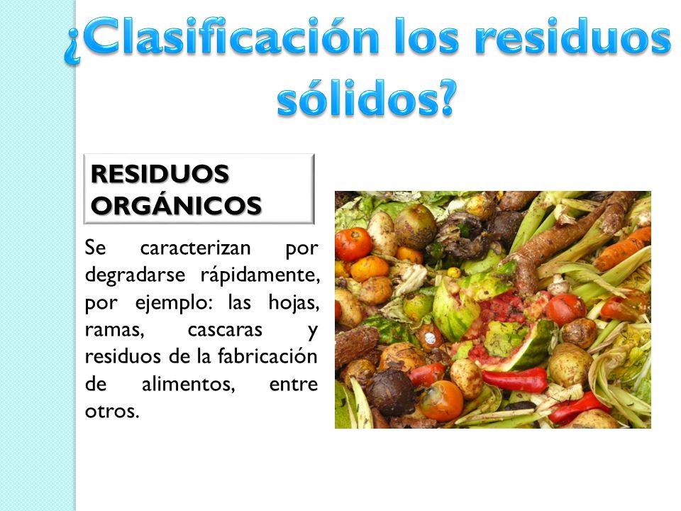 ¿Clasificación los residuos