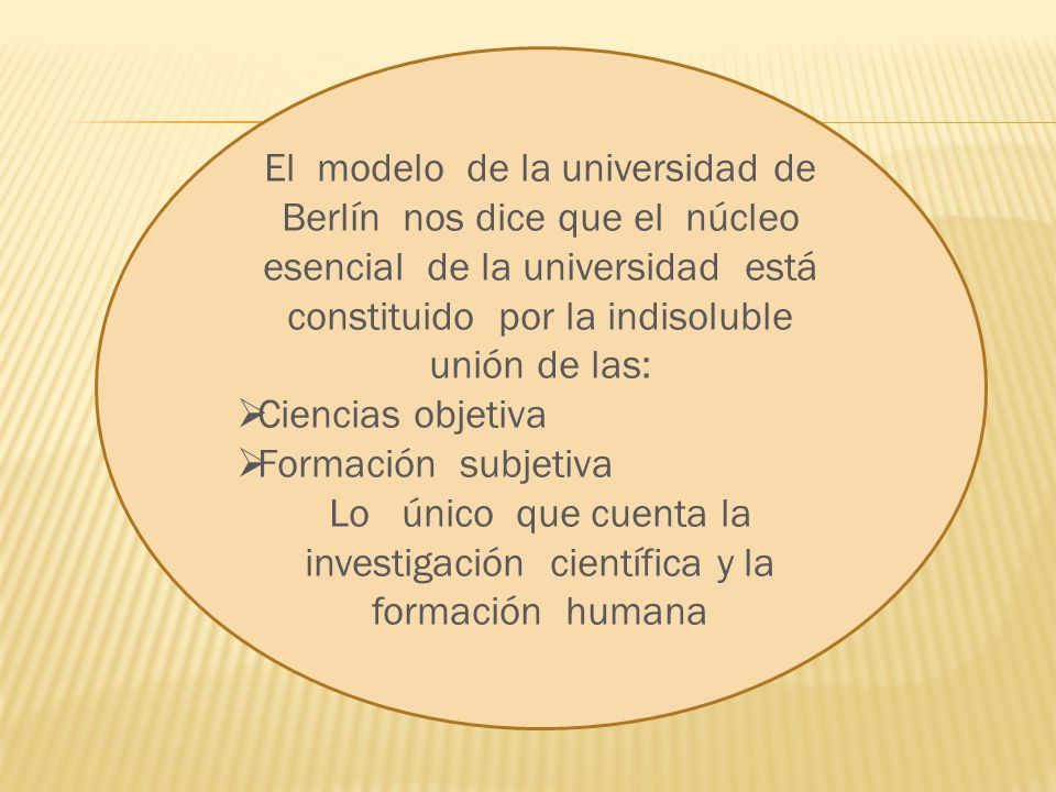 Lo único que cuenta la investigación científica y la formación humana