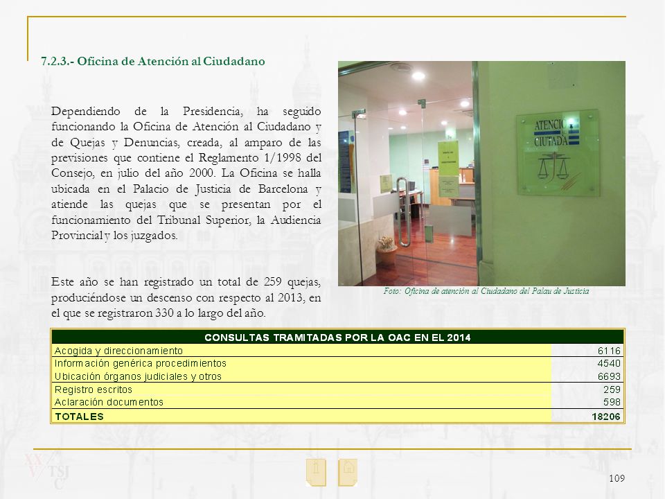 Foto: Oficina de atención al Ciudadano del Palau de Justicia